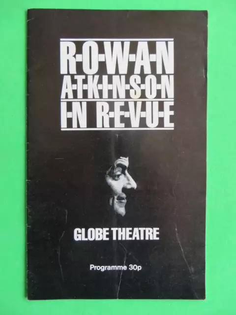 1981 ROWAN ATKINSON IN REVUE GLOBE THEATRE PROGRAMME Richard Curtis Mel Smith