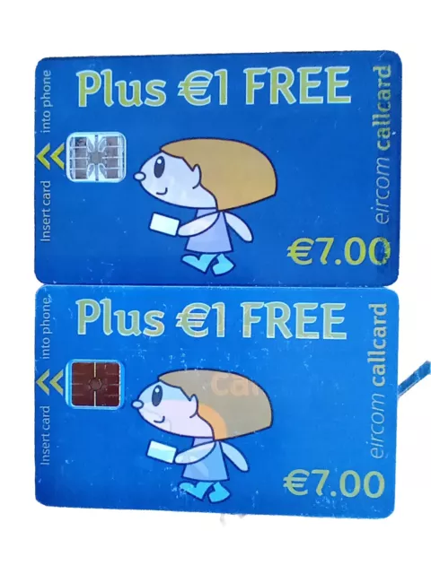 Ireland 2 Phonecards Advertising ( Plus €1 Free ) €7.00. Some Marks From Use.