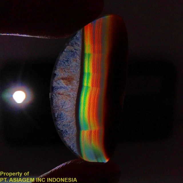 14ct 'A' Grade Rainbow IRIS AGATE ~Multi-Color Fire~ 1-of-a-kind ~100% Natural