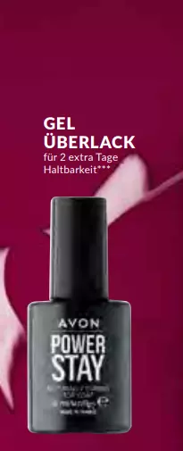 Avon POWER STAY Gel-Überlack  2 Tage längerer Halt des Nagellackes  10 ml Neu