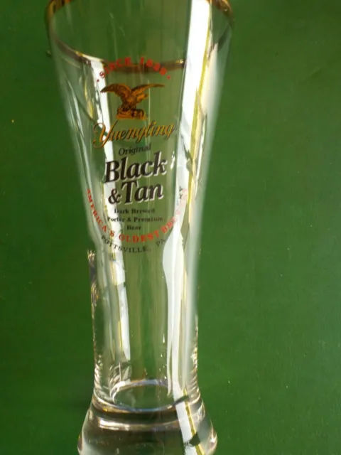 Yuengling Black & Tan Beer Glass 7" tall  (AS 7)