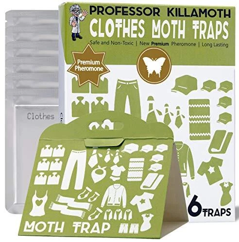 6 Pack Clothing Moth Traps Non Toxic Moth Traps for Clothes Sweaters