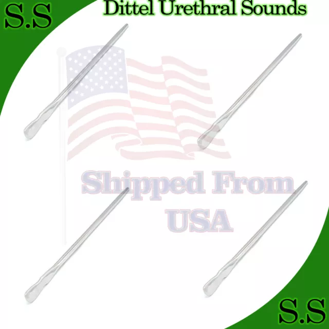 4 Pieces Dittel Urethral Sounds 36,38,40,42 FR OB/GYNO INSTRUMENT 4 Pieces Dittel Urethral Sounds 36,38,40,42 FR OB/GYNO INSTRUMENT