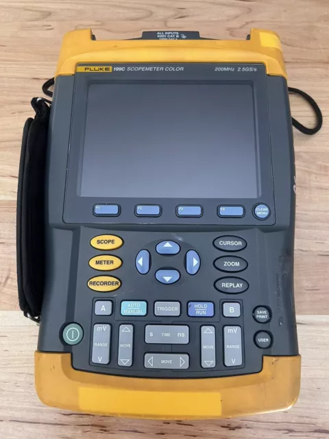 Fluke 199C Scopemeter Color 200MHz 2.5GS/s Digital Oscilloscope Multimeter