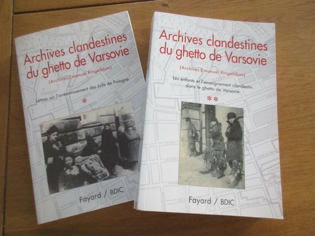 Archives Clandestines Du Ghetto De Varsovie Juif Pologne 2/2 Vol Wwii Deportes