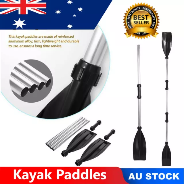 2 x Aluminium Boat Oars Dinghy Canoe Raft Kayak Durable Paddles Blades Rafting