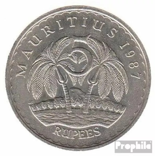 Mauritius KM-Nr. : 56 1991 vorzüglich Kupfer-Nickel 1991 5 Rupien Ramgoolam