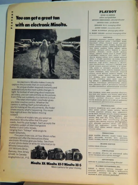 CÁMARA SLR MINOLTA XK/RUMS PUERTORRIQUEÑOS ORIGINALES Anuncio de colección 1975