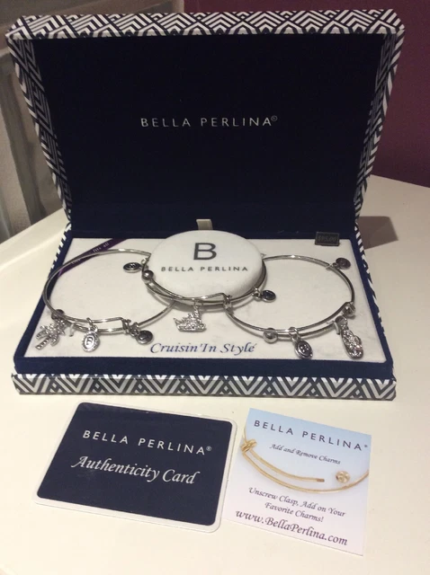 Bella Perlina 3 bangle/ bracelet set - Cruisin In Style - rrp $95 cruise charms