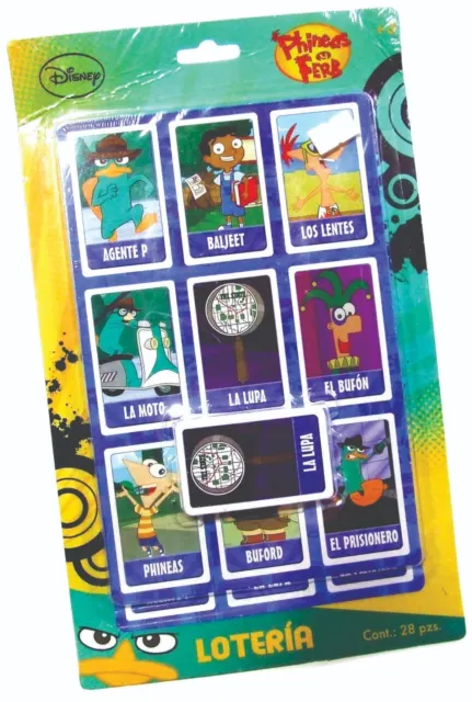 Juego De Lotería "Disney Phineas And Ferb" (Bingo Mexican Style), From Mexico