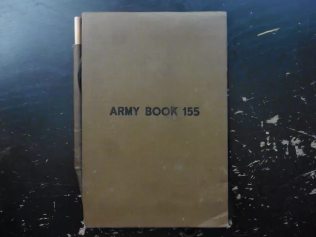 1944 WW2 Army Signals Folder Bomb Damage Reporting Book 155 Pencil Field Gear