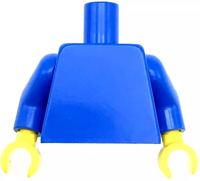 LEGO Torso Body For Minifigure Plain Blue Yellow Hands