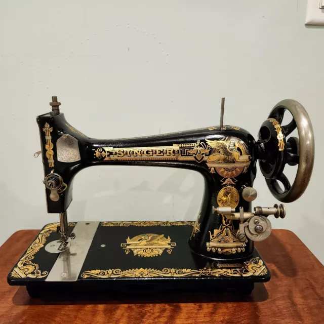 Amazing Condition 1905 Singer Treadle Sewing Machine Head 27 Sphinx Fully Tested