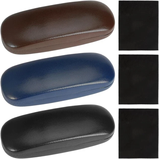 Xusxes 4 Pezzi Custodia Per Occhiali,Custodia Rigida Occhiali,Custodia Morbida Occhiali Da Sole,Occhiali Da Viaggio Con Cerniera,Con Fibbia, Portatile, Adatto Per Occhiali Miopia, Occhiali Da Sole