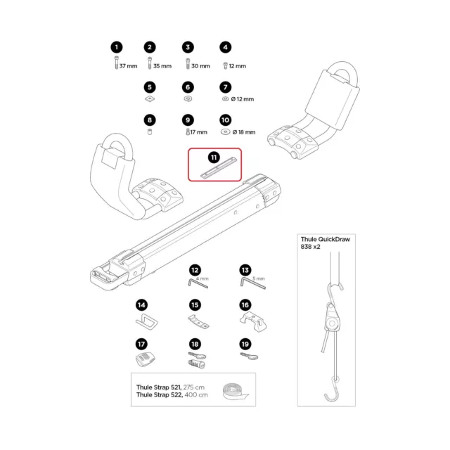 Thule parte laterale 898 per Hullavator Pro 52642