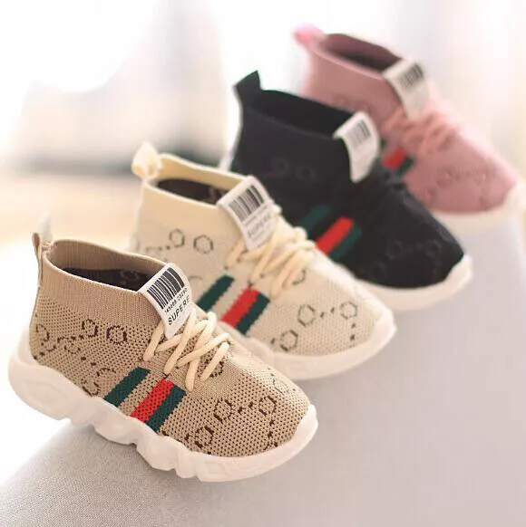 Kids Boys Girls Trainers Size UK4.5-7.5 Toddler Knitting Children Casual Shoes