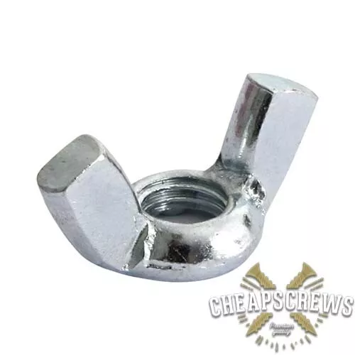 M3 M4 M5 M6 M8 M10 M12 Steel Wing Nuts Butterfly Nut Zinc Plated 2