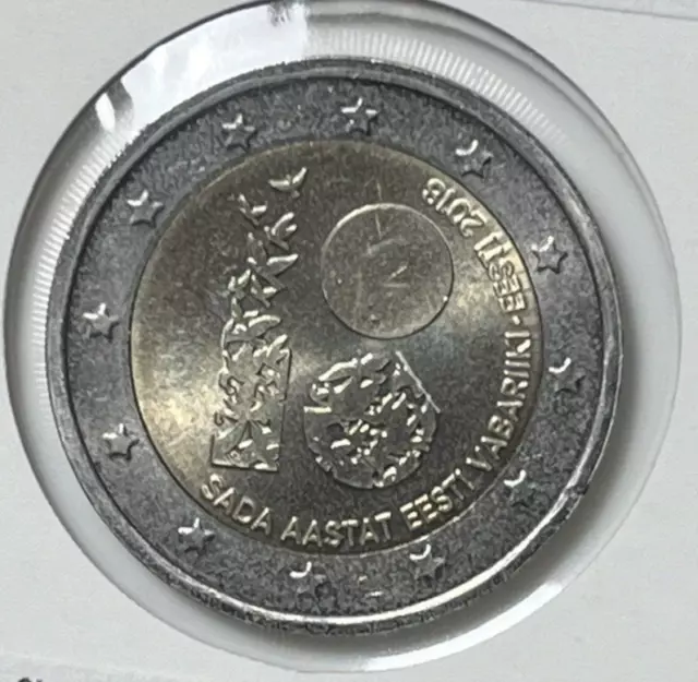 Estonia 2 Euros 2018  "100 Años De La República De Estonia"  Sin Circular