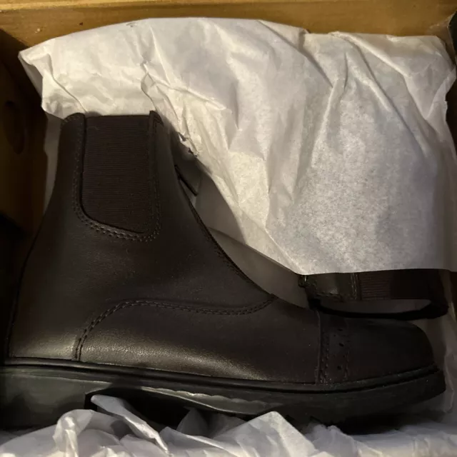 NEW Tuffrider Starter Front Zip Paddock Boots Mocha Equestrian Child Kid Size 3
