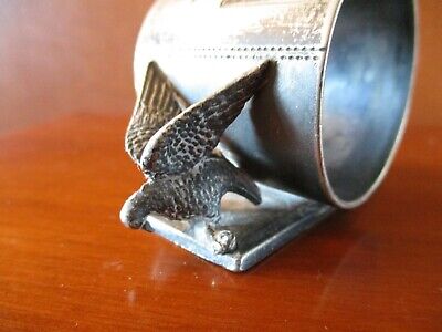 Victorian Silver Plate Figural Eagles Napkin Ring Meriden # 146 No Monogram