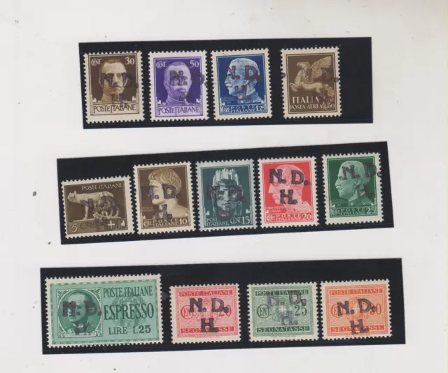 CROATIA,WW II,ITALY , SIBENIK locals 13 different stamp  ,MNH,cerificat Pervan