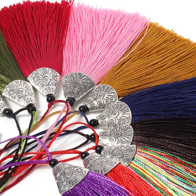 Accesorios artesanía borda con tapas seda borda joyería hágalo usted mismo funda de móvil colgante