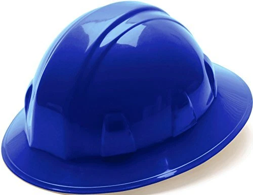 Pyramex Safety SL Series Full Brim Hard Hat 4-Point Ratchet Suspension Blue		...