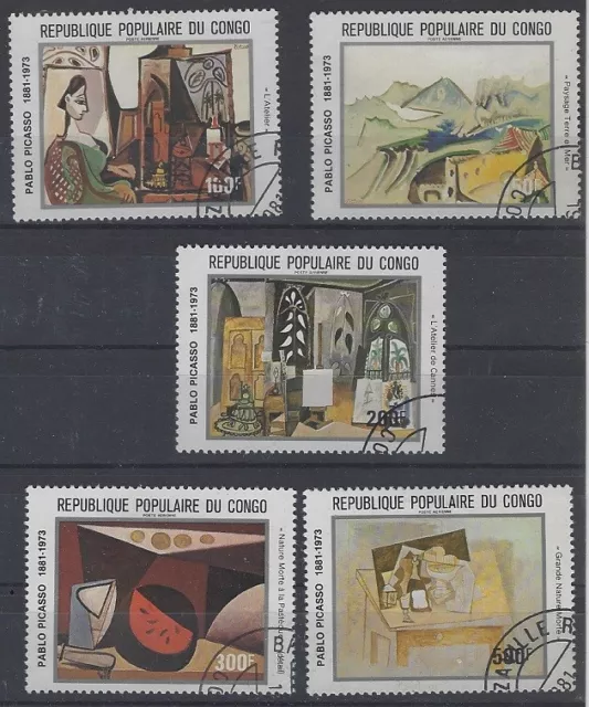 v4970 Kongo-Brazzaville/ Gemälde-Picasso  MiNr 827/31 o