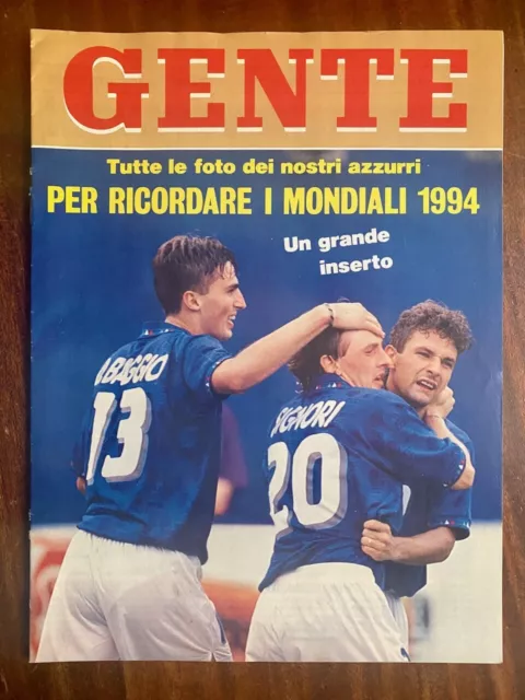 MONDIALI DI CALCIO 1994 / Inserto Rivista GENTE - Reportage + Poster Baggio