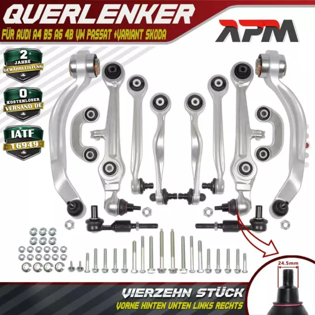 Querlenkersatz Vorderachse für Audi A4 8D B5 A6 4B C5 VW Passat 3B Skoda Superb