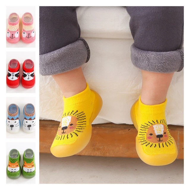 Winter Warm Kids Baby Girl Boys Toddler Anti-slip Slippers Socks Cotton Shoes