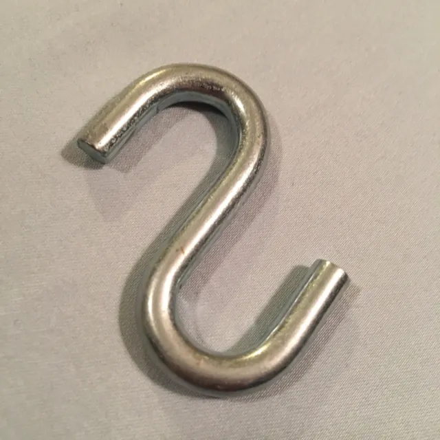 Large S-hook, silver hanging hardware, about 2” long heavy-duty