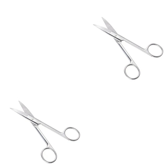 2 pegatinas de párpados de acero inoxidable tijeras maquillaje cejas tijeras cara