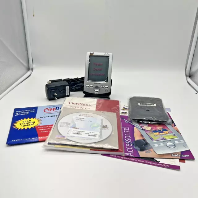 ViewSonic V37 Pocket PC Handheld PDA VSMW27026 1 with accessories Distressed Box