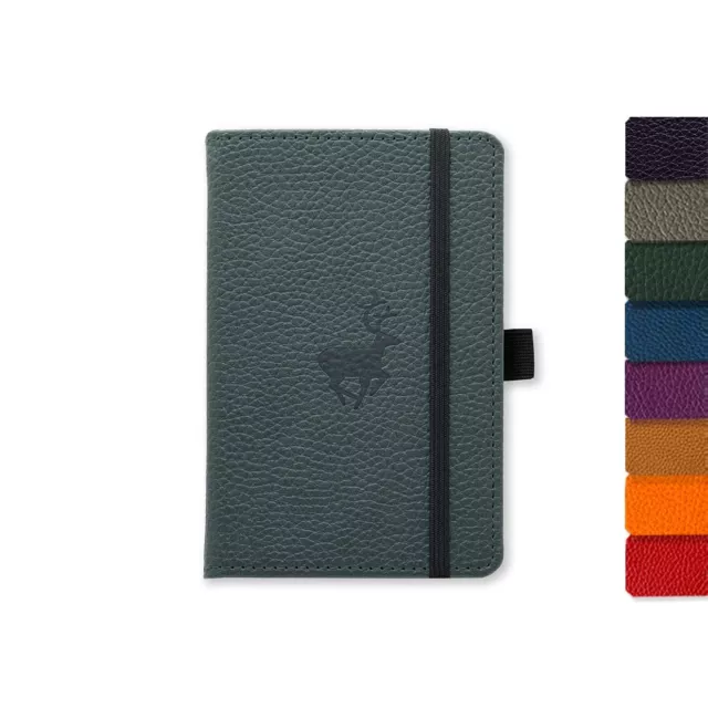 Dingbats - Wildlife Squared Pocket Notebook, Green Deer, A6 - Hardcover - Cream