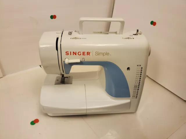 White Singer Simple #2263 eletric sewing machine with pedal; like