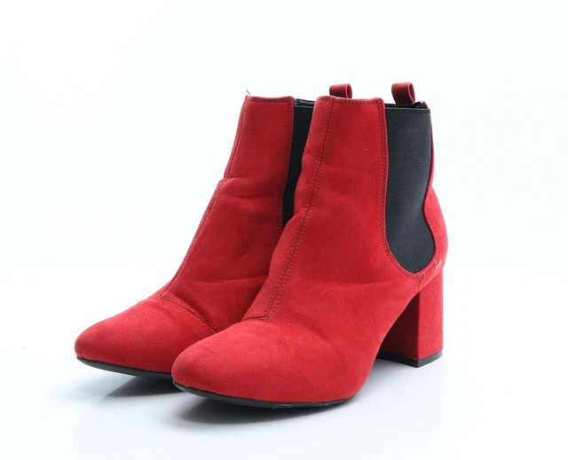 Red ankle on sale boots primark