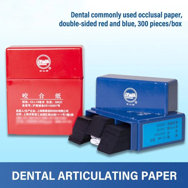 Red/Blue 300Sheet/Box Dental Articulating Paper StripCare Material n s P2P2