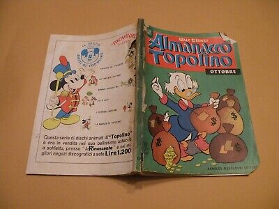 Almanacco Topolino 1962 N° 10 Mondadori Disney Originale Buono No Bollini