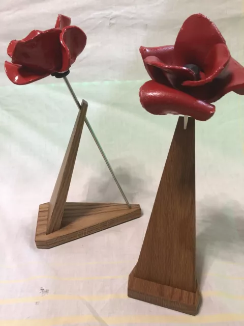 Tower of London Poppy Stand / Poppy Display Stand / Hand Made In English Oak