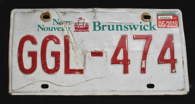 Nummernschild Mit Plakette - Original Aus New Brunswick Canada / Kanada  (7)