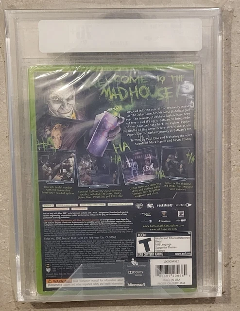 Batman Arkham Asylum VGA Graded Xbox 360 Sealed Video Game NEW Not WATA CGC UGK 2