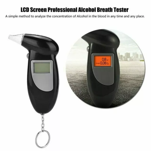 Tester Alcoholemia Analizador De Aliento Digital Lcd Llavero Detector Alcohol 2