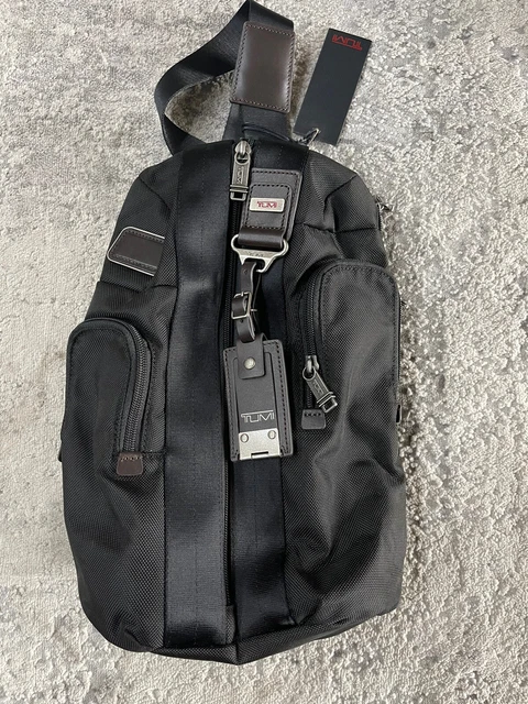 Tumi Alpha Bravo Monterey Sling Shoulder Bag 14.56x8.26x3.54 in. Black. 