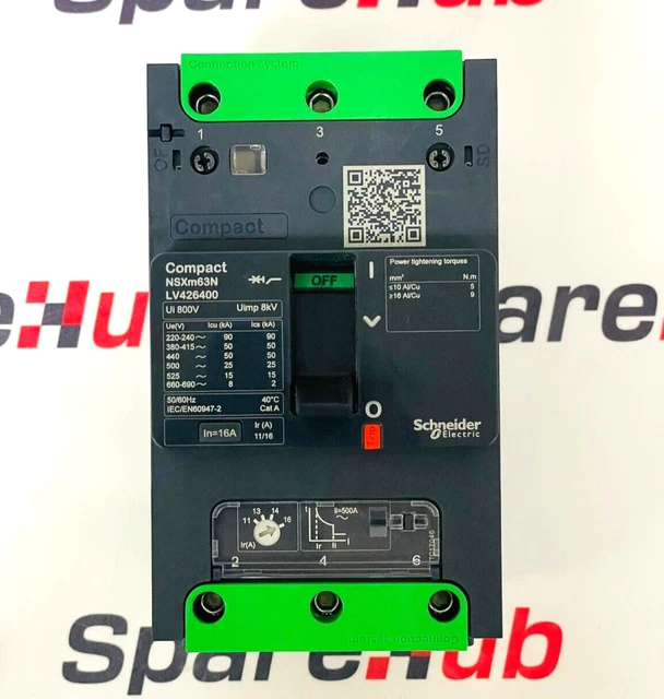 Interrupteur Thermomagnétique Automatique SCHNEIDER NSX 160A 3P 36kA 690v Ac 3606481990655