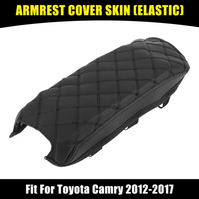 Car Center Console Lid Armrest Cover Replacement for Toyota Camry 12-17 Black