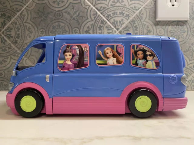 POLLY POCKET PURPLE Convertible Disco Rock n Roll Party Bus Van