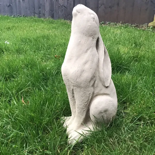 Large Moon Gazing Hare Stone Garden Statue Ornament Gift 🎁 FREE POSTAGE