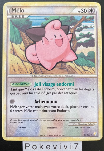 Carte Pokemon MELO 17/123 RARE HGSS HEARTGOLD SOULSILVER FR OCCASION