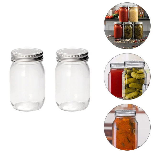 STARVAST Set de 2 Germoir en Verre Bocal à Germes 950 ML, Pots Mason à